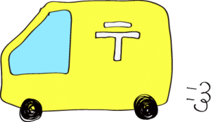 郵便車：黄色