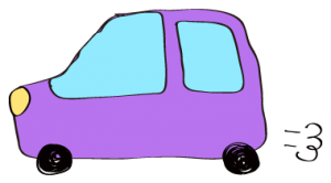 紫：【フリー素材・ 自動車】ワゴン
